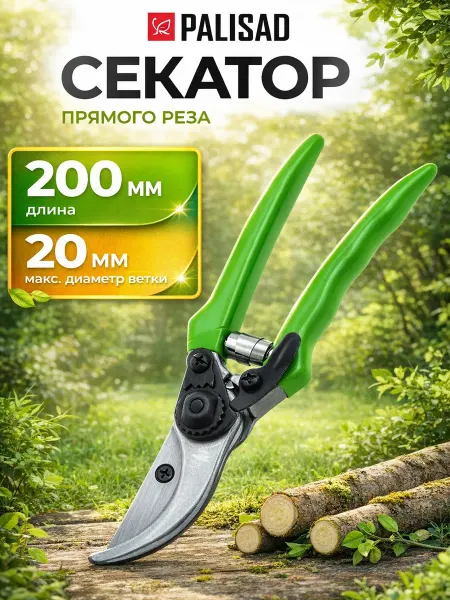 PALISAD Секатор садовый, сучкорез прямого реза 200 мм, 605495