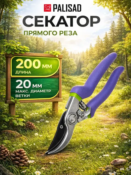 PALISAD Секатор садовый, сучкорез прямого реза 200 мм, 60557