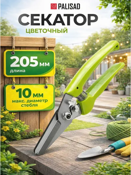 PALISAD Секатор садовый для цветов и веток, 205 мм, 60441