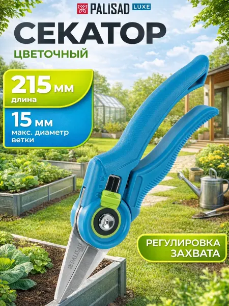 PALISAD Секатор садовый, сучкорез прямого реза 215 мм, 60458