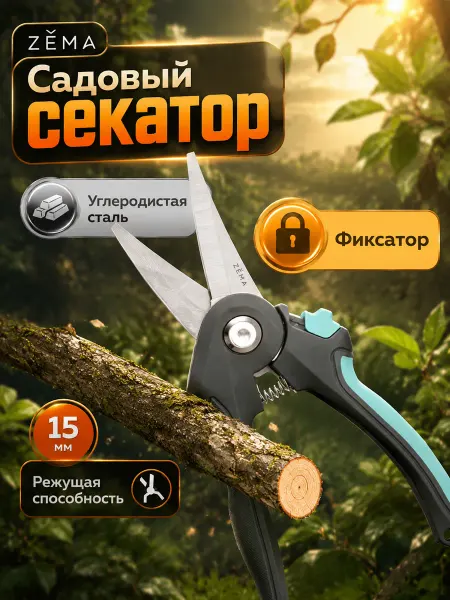 ZEMA Профессиональный секатор с прямыми лезвиями ZM2006