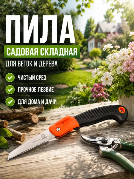 Пила туристическая складная для сада и дачи