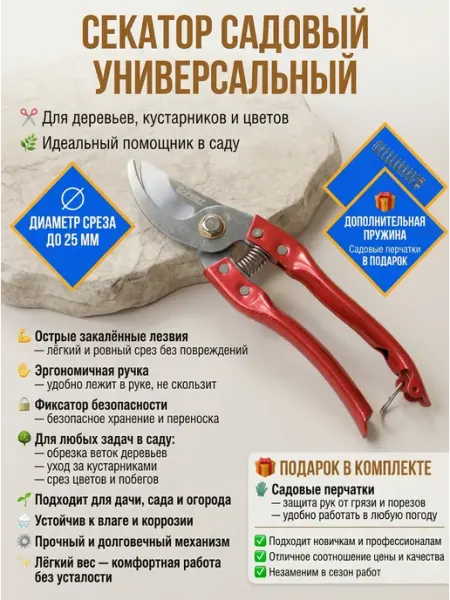 Секатор садовый Секатор универсальный для сада деревьев