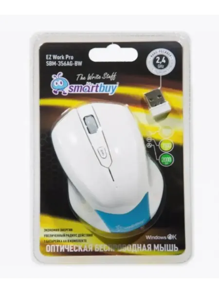 SmartBuy Мышь компьютерная 356AG белая