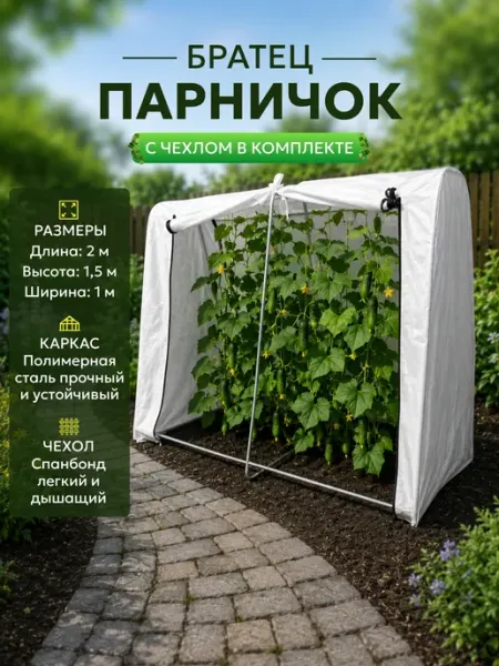 Парник-теплица оцинкованная с чехлом