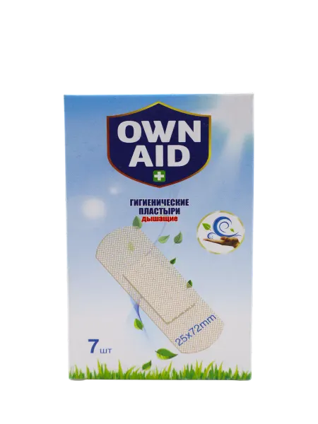 OWN AID Гигиенические пластыри дышащие, 25×72 мм, 7 шт