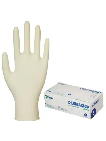 Dermagrip Перчатки латексные смотровые, 50 пар, L, "Classic"