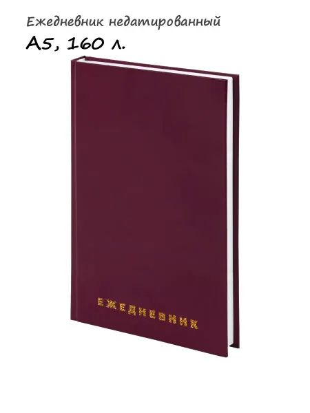 Brauberg Ежедневник недатированный, А5 160л, арт. 126541
