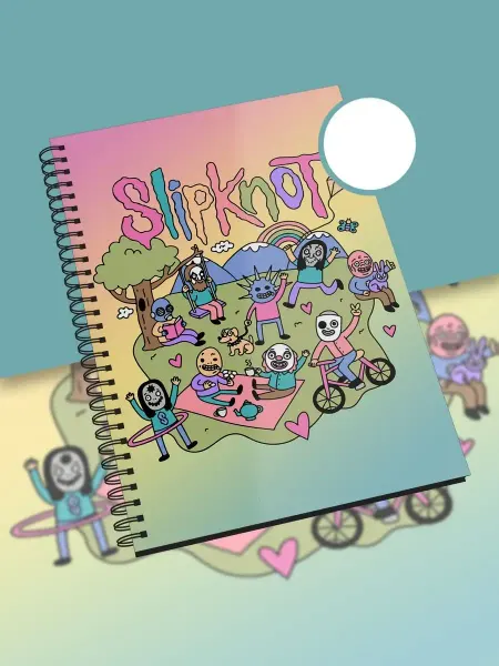 Каждому Своё Music Блокнот без линовки Slipknot мультяшный рок группа активный