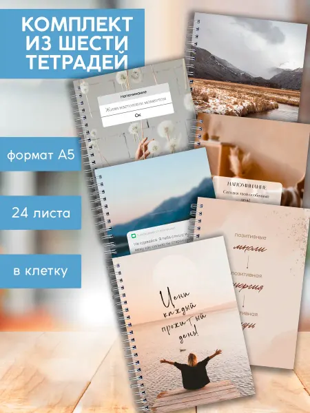Сочиняй мечты Набор общих тетрадей 6 штук