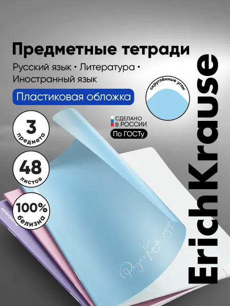 ErichKrause Тетради предметные набор 48 л 3 шт