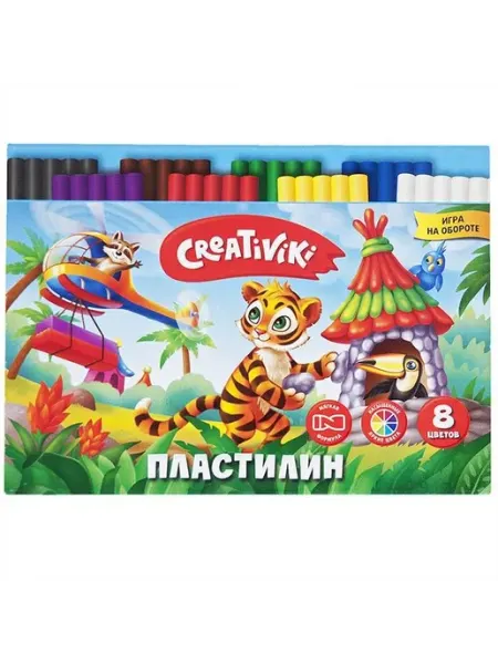 Creativiki Пластилин 8 цветов 120г