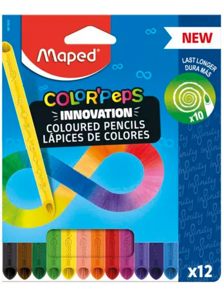 MAPED Карандаши цветные 12цв. Infinity трехгранные
