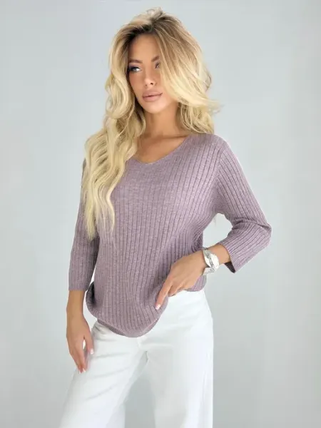 LemonFashion джемпер водолазка с вырезом V-образный