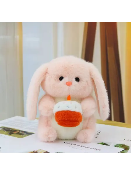 7Toys Мягкая игрушка Зайчик с пироженкой 24 см
