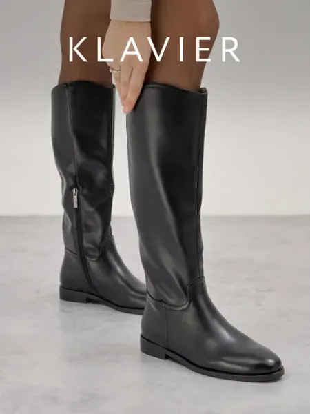 KLAVIER Сапоги женские демисезонные на низком каблуке