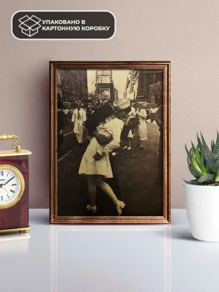 LAWE POSTERS Постер из крафт-бумаги Times Square NYC 52 х 36 см