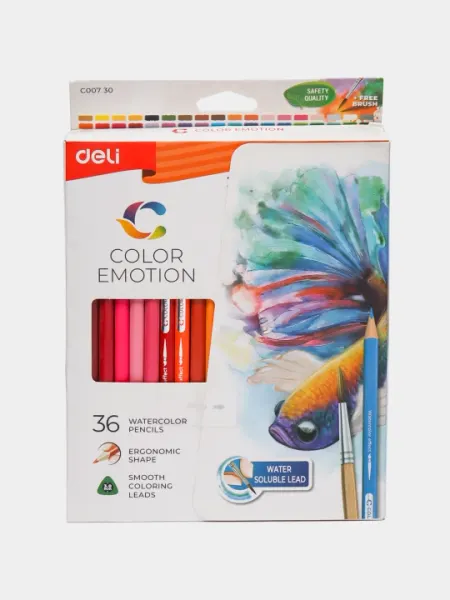 Карандаши цветные Deli EC00730, 36 цветов