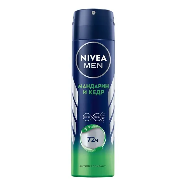 Дезодорант-спрей Nivea "Men", Мандарин и кедр, 150 мл