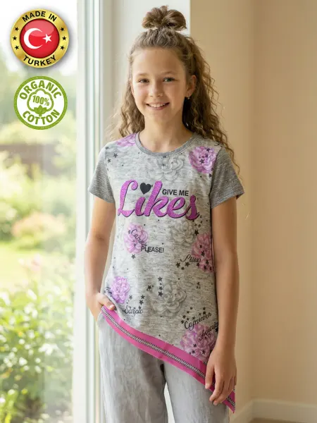 DOMINIK Асимметричная футболка подростковая