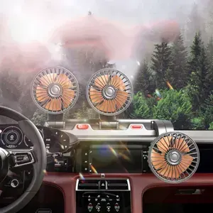 Автомобильный вентилятор тройной 5V Вентилятор автомобильный / 360 градусов