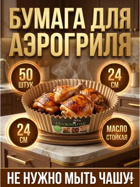 Бумага для аэрогриля, формы для запекания 50 шт
