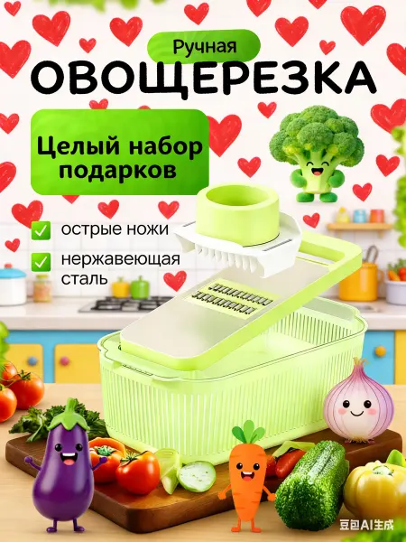 Овощерезка ручная многофункциональная