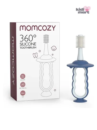 Momcozy TB002 детская силиконовая зубная щетка 360° с ограничителем