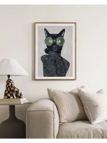 Onllyart Постер 21x30 Coco de Paris Fashion Cat