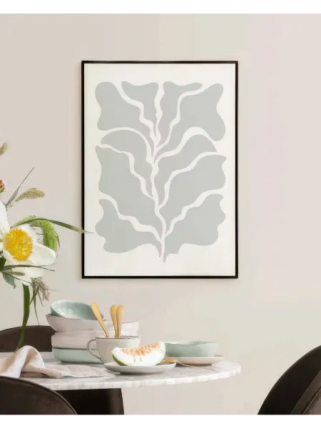 Onllyart Постер 21x30 Графический зеленый лист