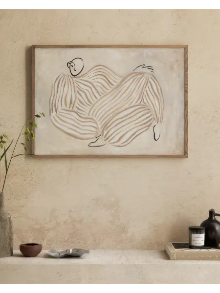 Onllyart Постер 21x30 фигура в бежевом цвете