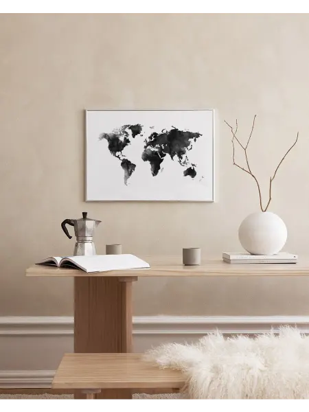Onllyart Постер 40x50 карта мира акварелью