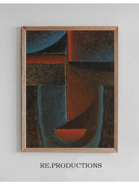 Re.productions Постер Abstrakter Kopf, Blau-Rot - Alexej von Jawlensky