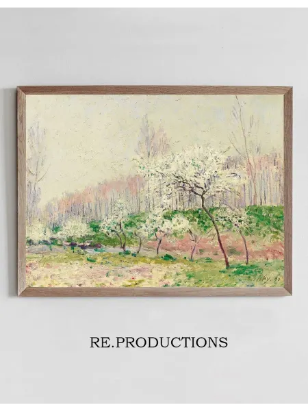 Re.productions Постер Les Pommiers En Fleurs - Alfred Sisley