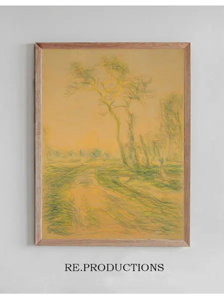 Re.productions Постер Landscape with Trees - Alfred Sisley