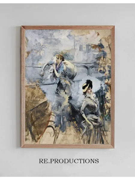 Re.productions Постер Washerwoman And a Young Brunette - Giovanni Boldini