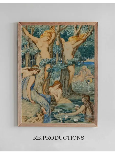 Re.productions Постер Nyads and Dryads - Walter Crane