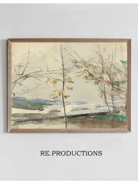 Re.productions Постер Autumn Landscape With Trees - Giovanni Boldini