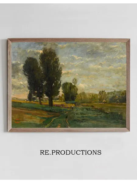 Re.productions Постер Auvers, le Plumets - Charles François Daubigny
