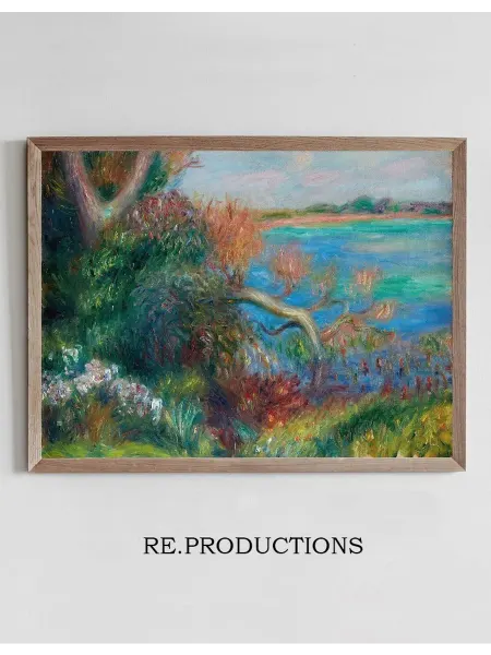 Re.productions Постер River Bank - William James Glackens