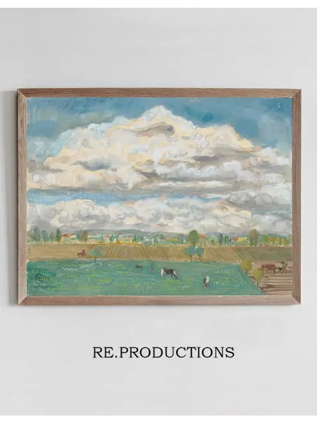 Re.productions Постер Felder und Wiesen bei Montauban - Hermann Lismann