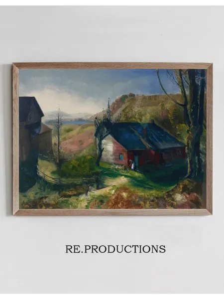 Re.productions Постер Mountain Farm - George Wesley Bellows