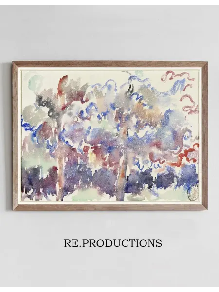 Re.productions Постер Landschap, Boitsfort, met bloeiende - Rik Wouters