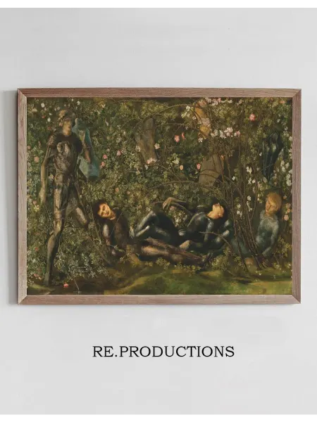 Re.productions Постер The Prince entering - Sir Edward Coley Burne-Jones
