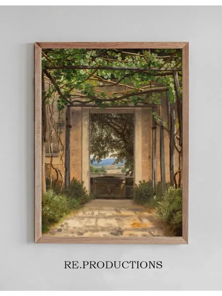 Re.productions Постер A Pergola, Italy - Christoffer Wilhelm Eckersberg
