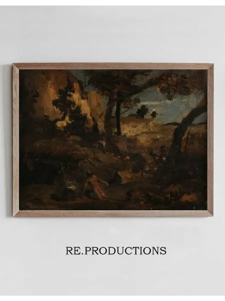 Re.productions Постер Saint Jérôme - Jean-Baptiste-Camille Corot