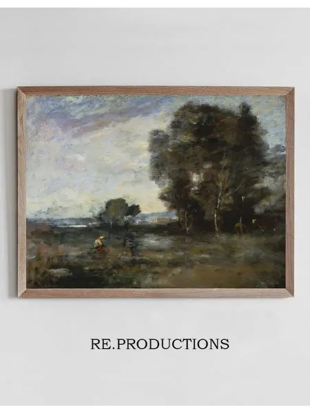 Re.productions Постер Summer Landscape - Jean-Baptiste-Camille Corot