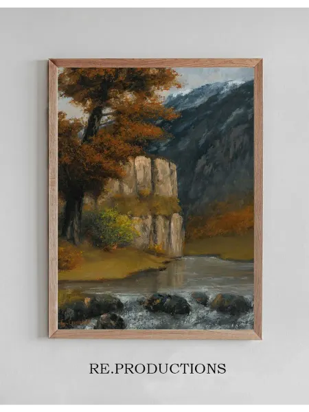 Re.productions Постер Landscape Near Ornans - Gustave Courbet