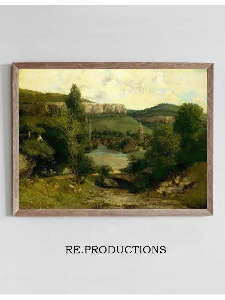 Re.productions Постер View of Ornans - Gustave Courbet