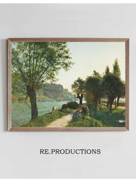 Re.productions Постер Schafe Am Sentier Des Saules - Ferdinand Hodler